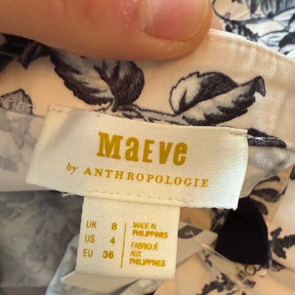 NWT Maeve Strappy Jumpsuit Pattern Light Pink Navy Size 4 Floral Anthro - Picture 14 of 14